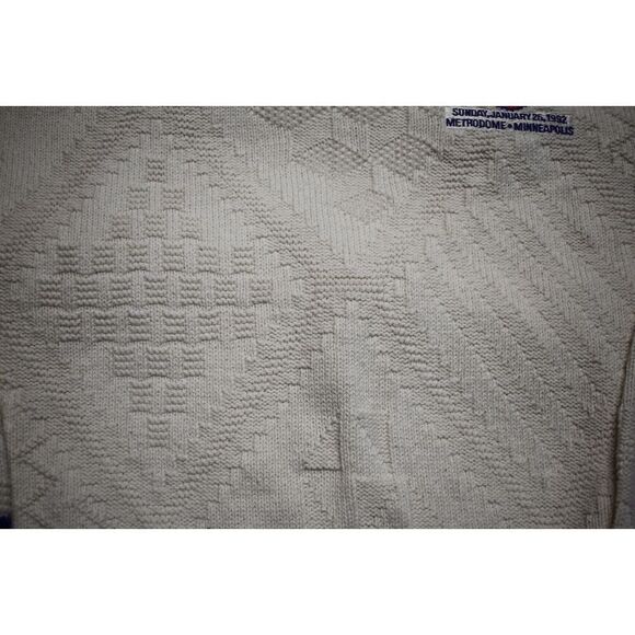 Vintage Nutmeg Mills Super Bowl XXVI Sweater - 1992 NFL Team Crewneck, Size XL - Picture 6 of 8